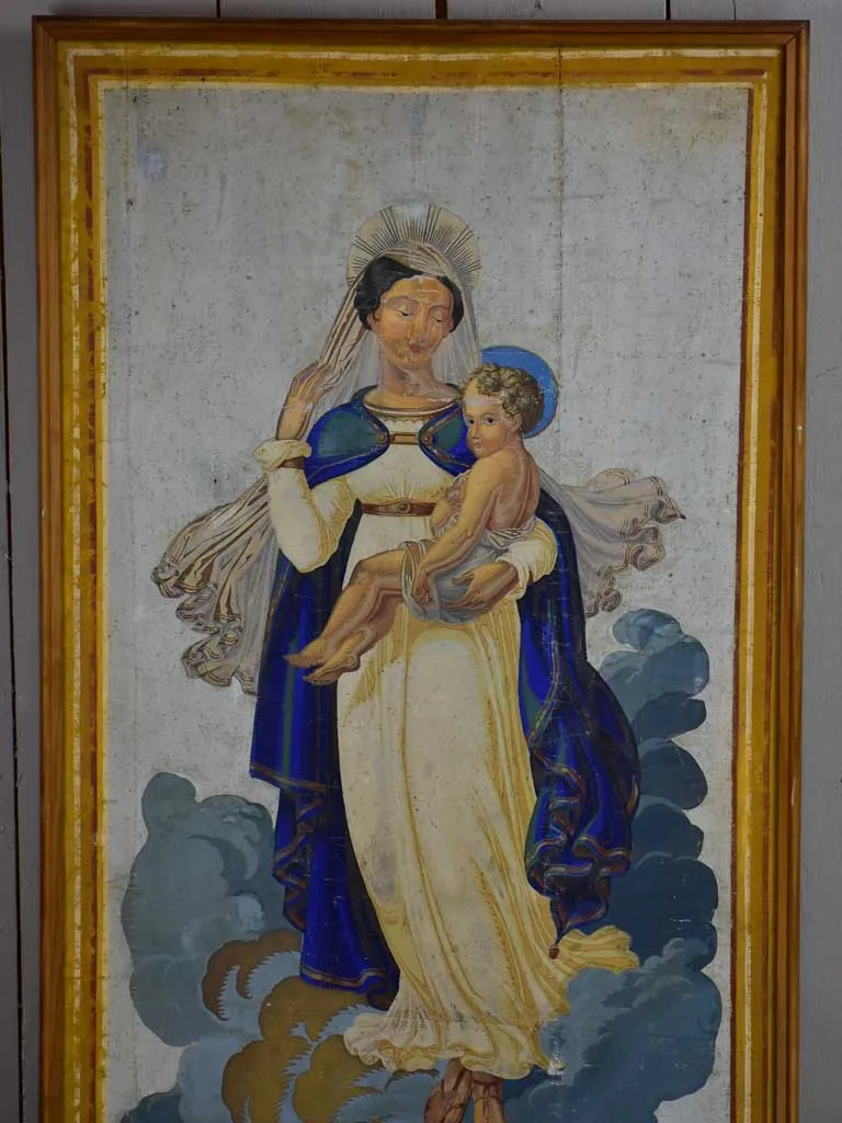 19th Century Italian Iconographic painting - Madonna and Child