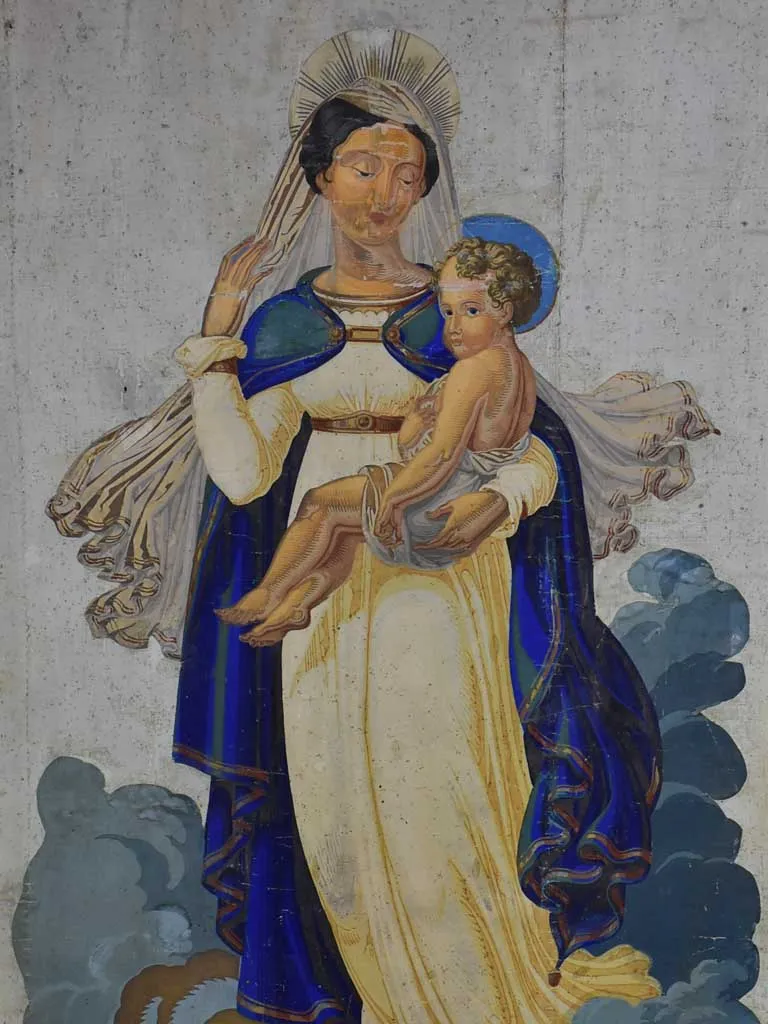 19th Century Italian Iconographic painting - Madonna and Child