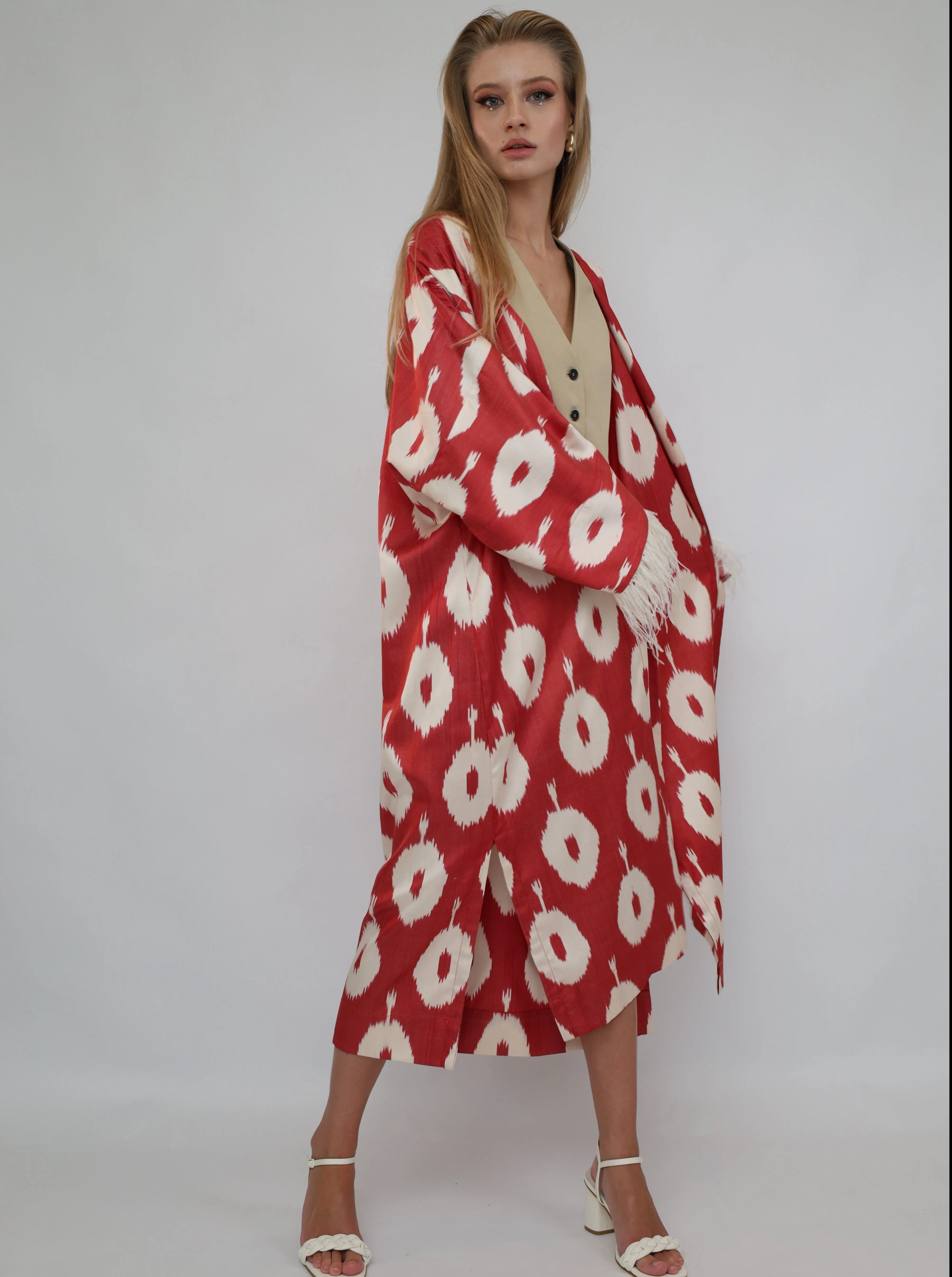 85% Silk 15% Cotton Kimono “Be My Valentine”