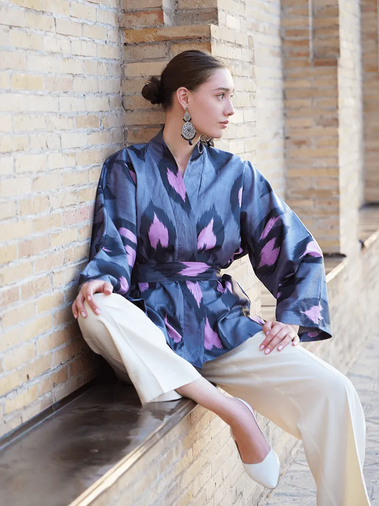 85% Silk Mini Kimono "Passionate Heart"