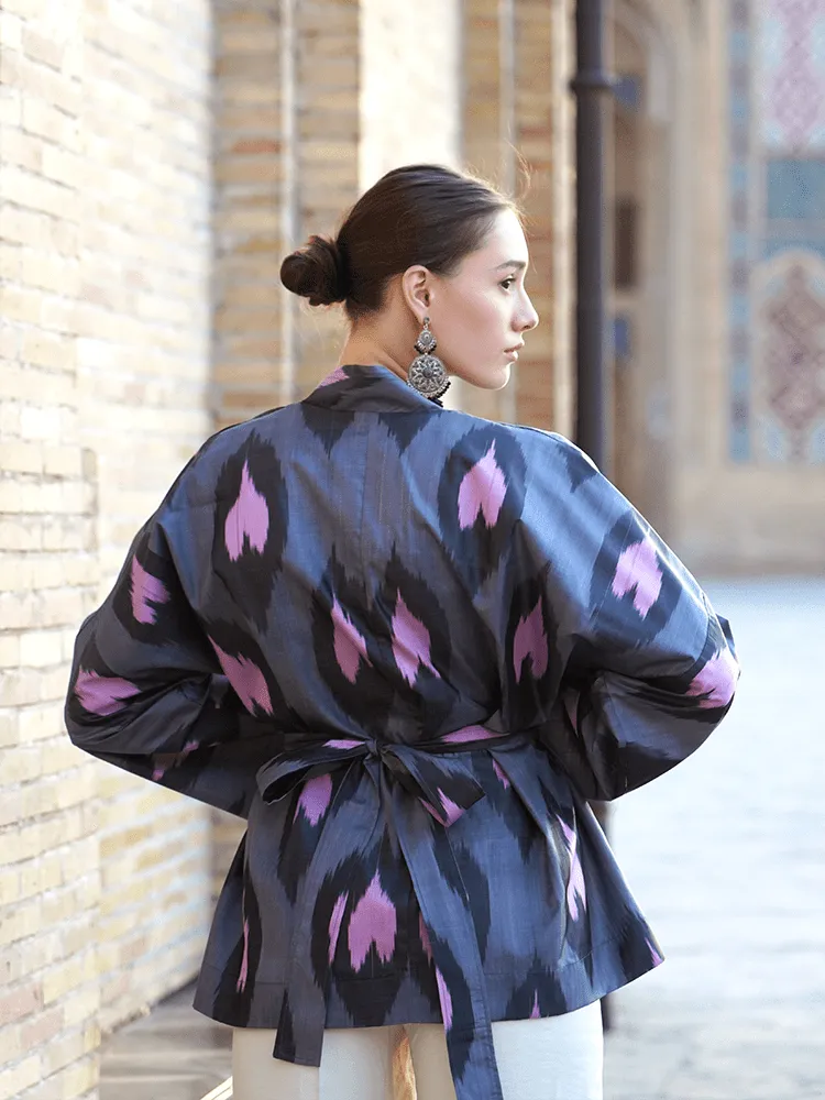 85% Silk Mini Kimono "Passionate Heart"
