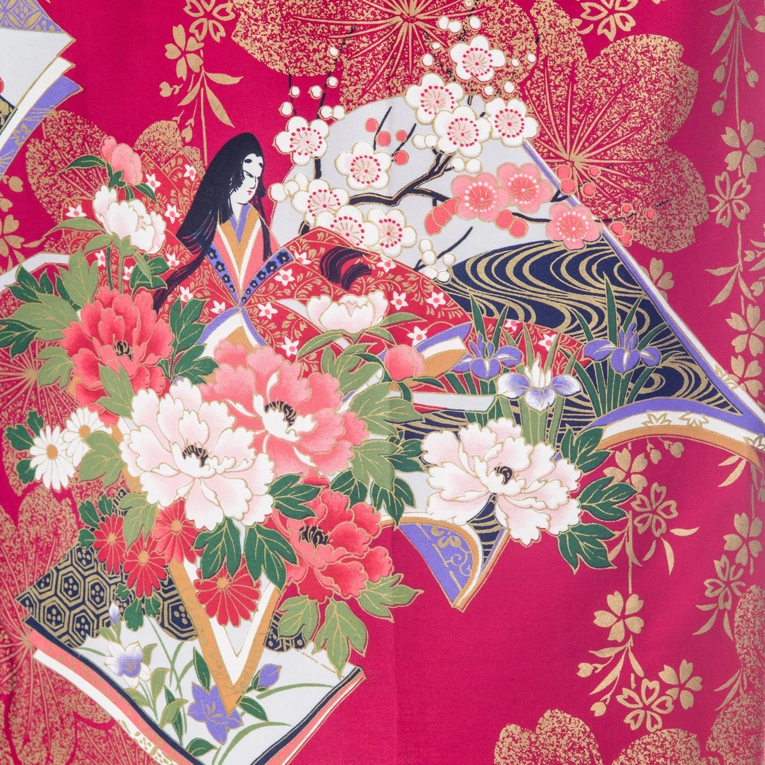 Age 10 to 11 Red Cotton Japanese Girls Kimono