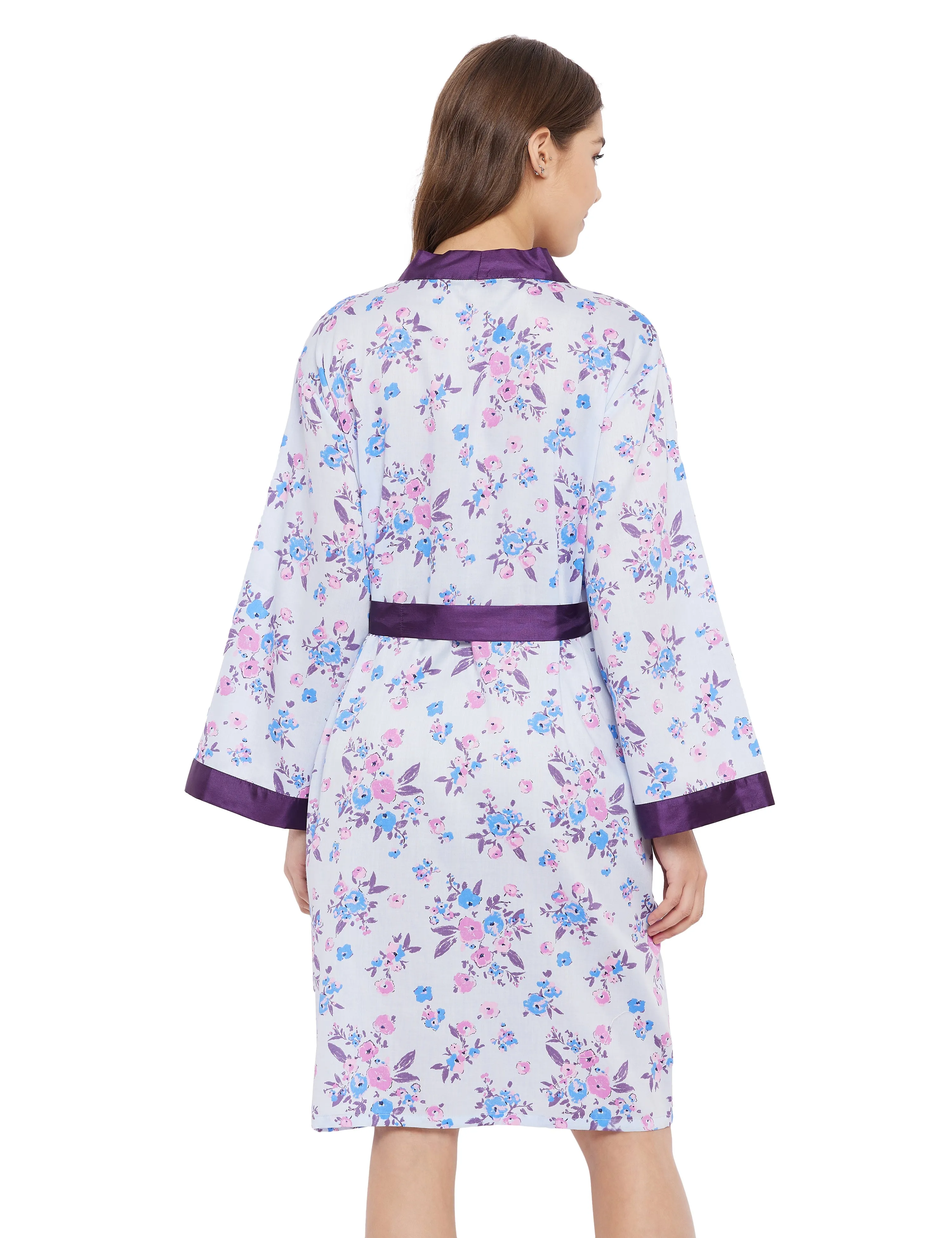 Alice Cotton Satin Kimono Robe
