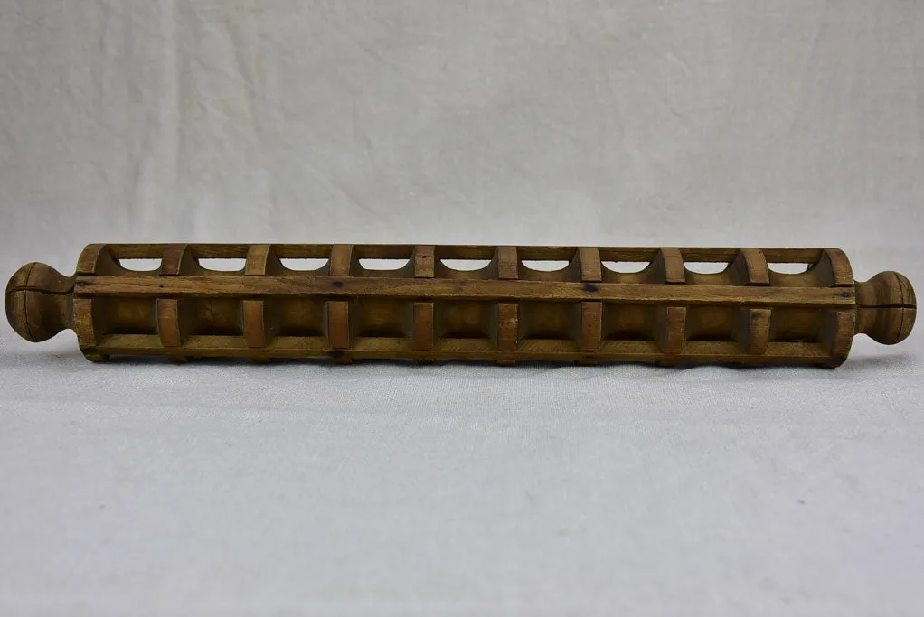 Antique French ravioli cutter / rolling pin