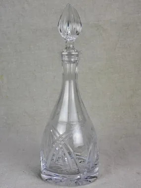 Art Deco crystal liqueur decanter with original stopper