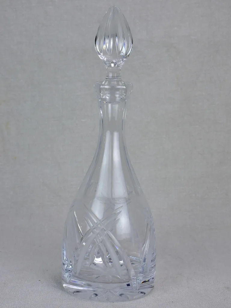 Art Deco crystal liqueur decanter with original stopper