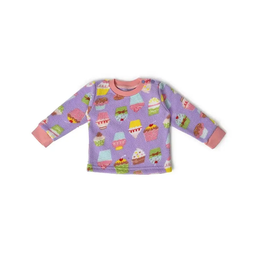 Baby Girls Ice Cream Print Sweatshirt & Pyjama Set