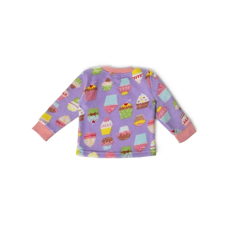 Baby Girls Ice Cream Print Sweatshirt & Pyjama Set