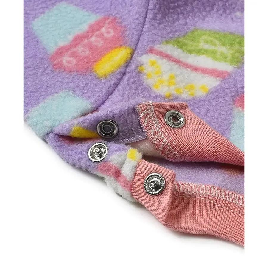 Baby Girls Ice Cream Print Sweatshirt & Pyjama Set
