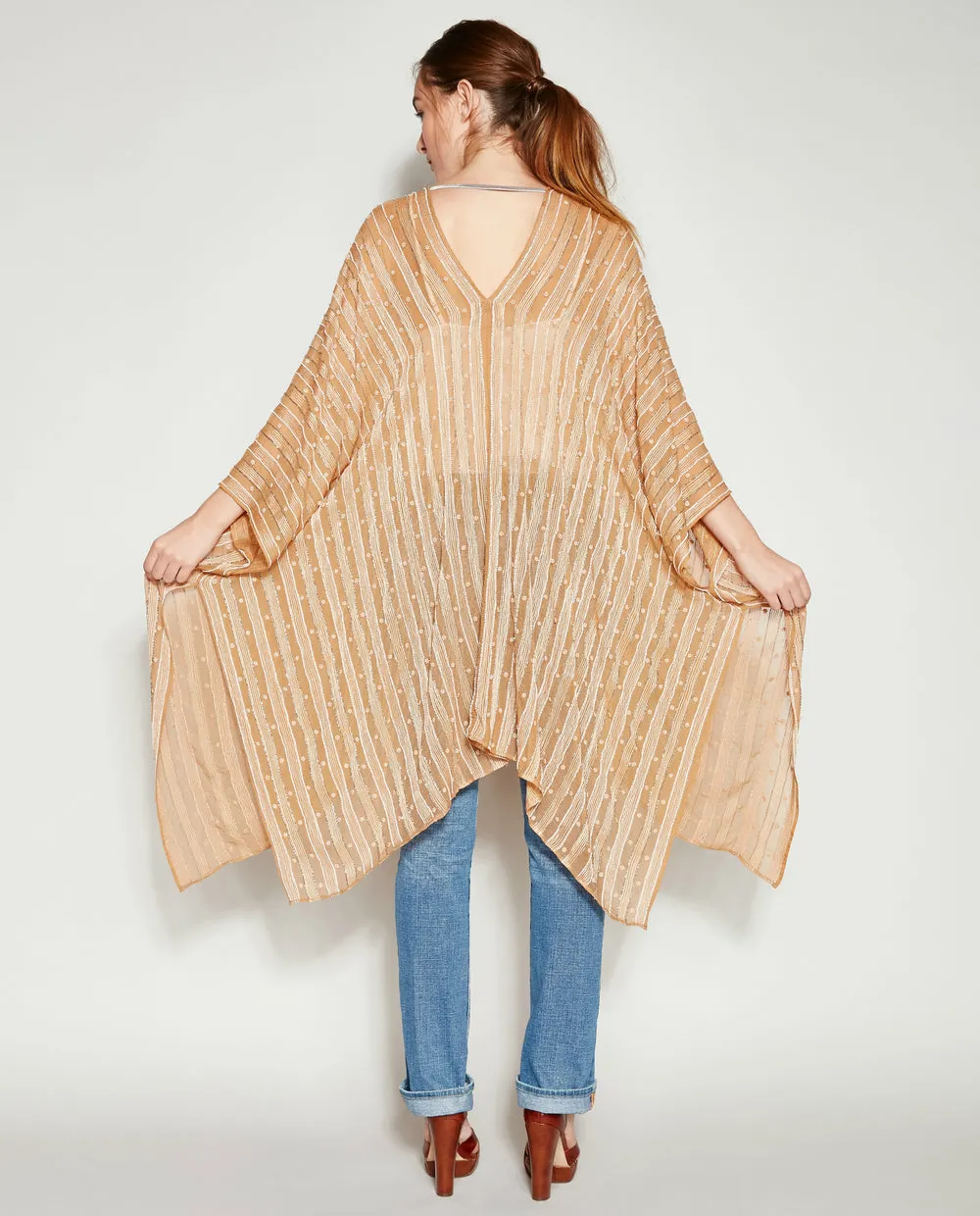 BELLA DONNA BEADED SILK KIMONO
