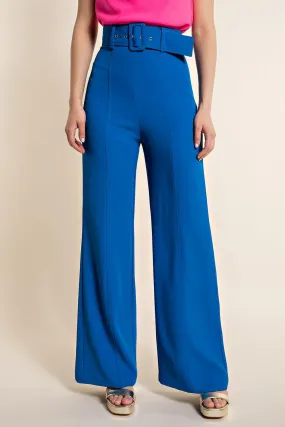 Belted High Waist Wide Leg Pants