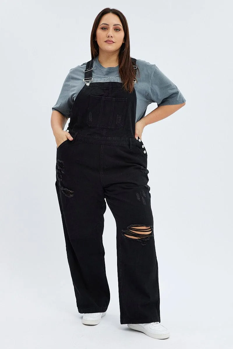 Black Overall Distress
