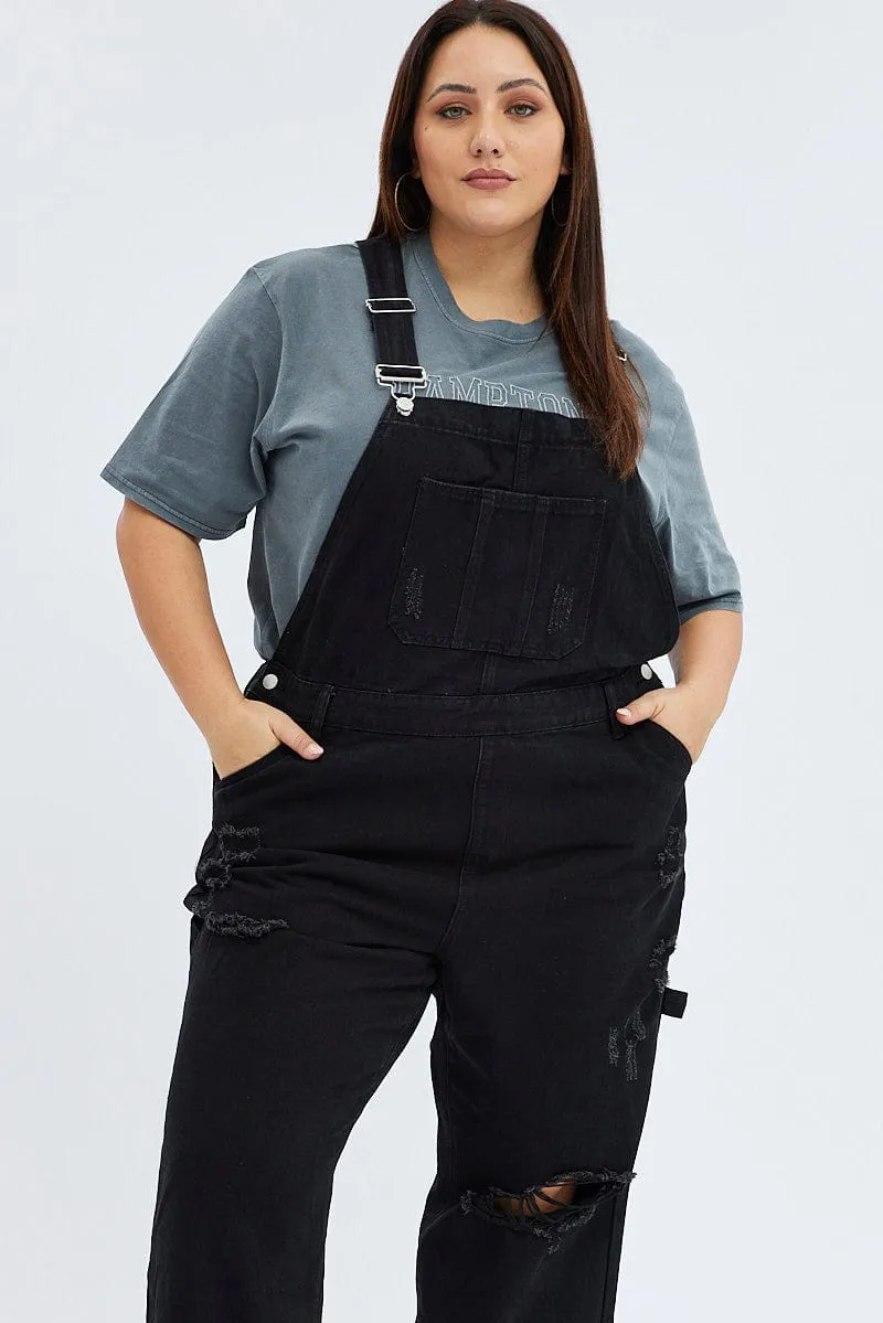 Black Overall Distress