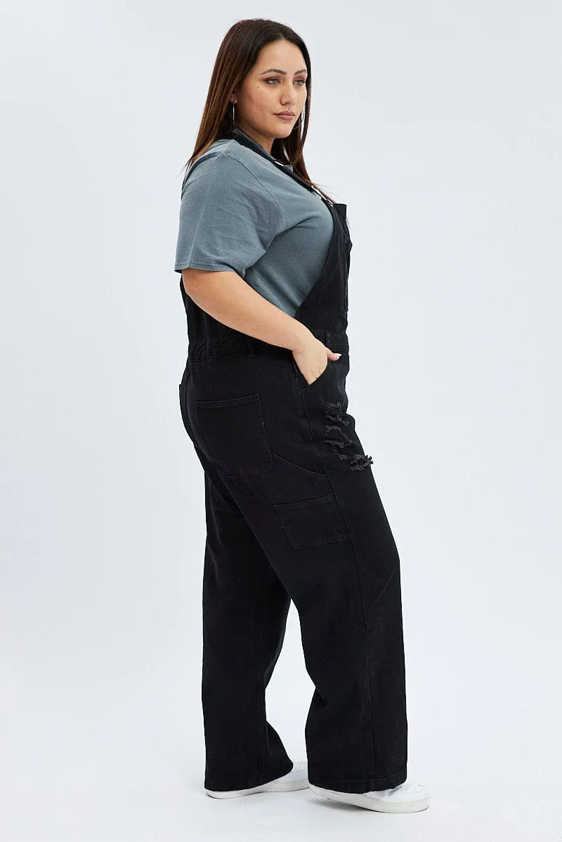 Black Overall Distress