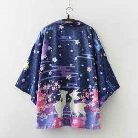 Blossom Sakura Deer Kimono Outerwear