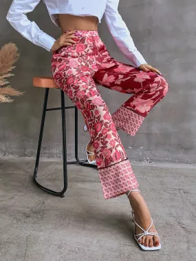 Boho Floral Natural Long Women Pants