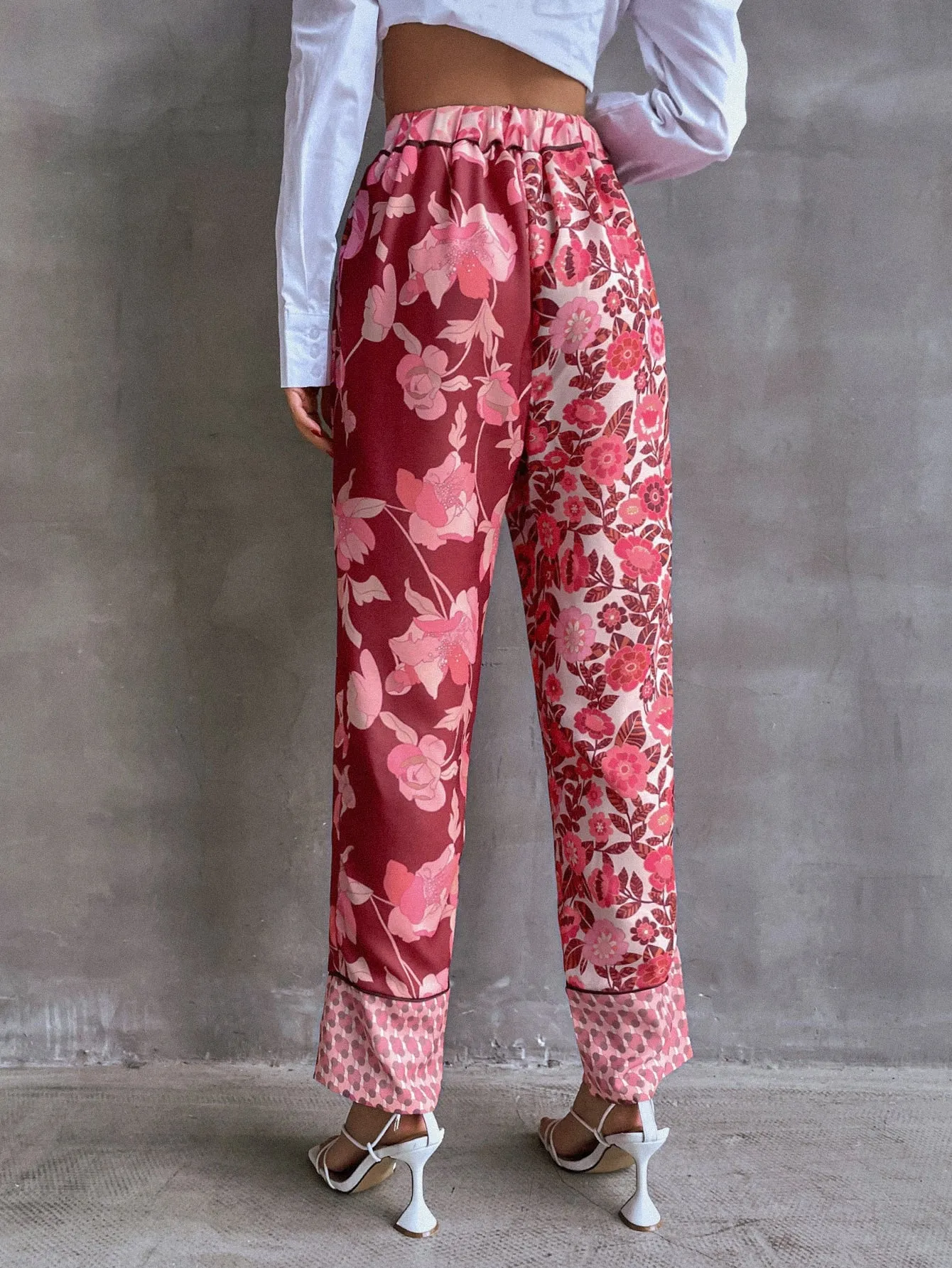 Boho Floral Natural Long Women Pants