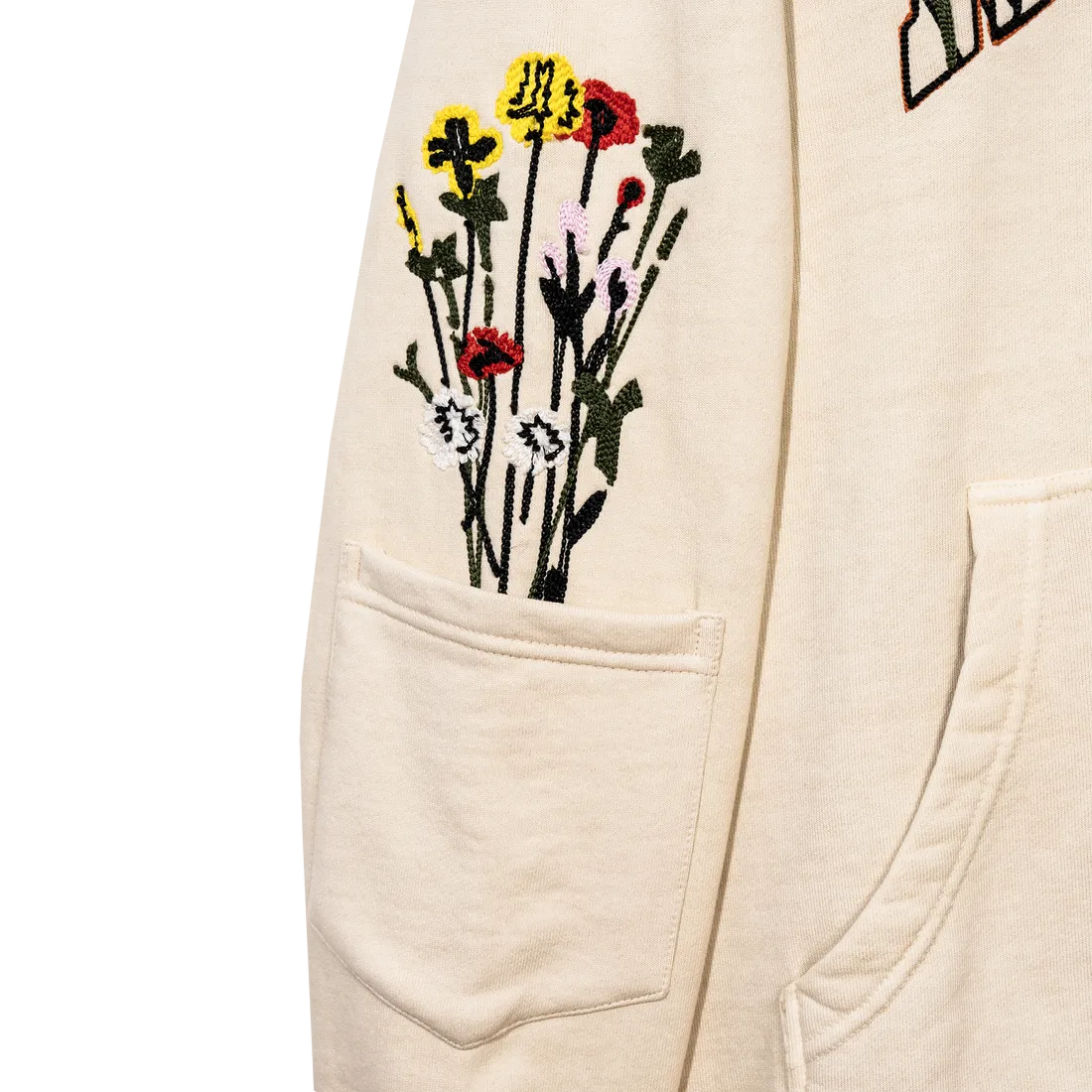 Bouquet Pullover Hoodie Ecru