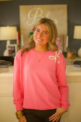 Bow Sequin Sweatshirt