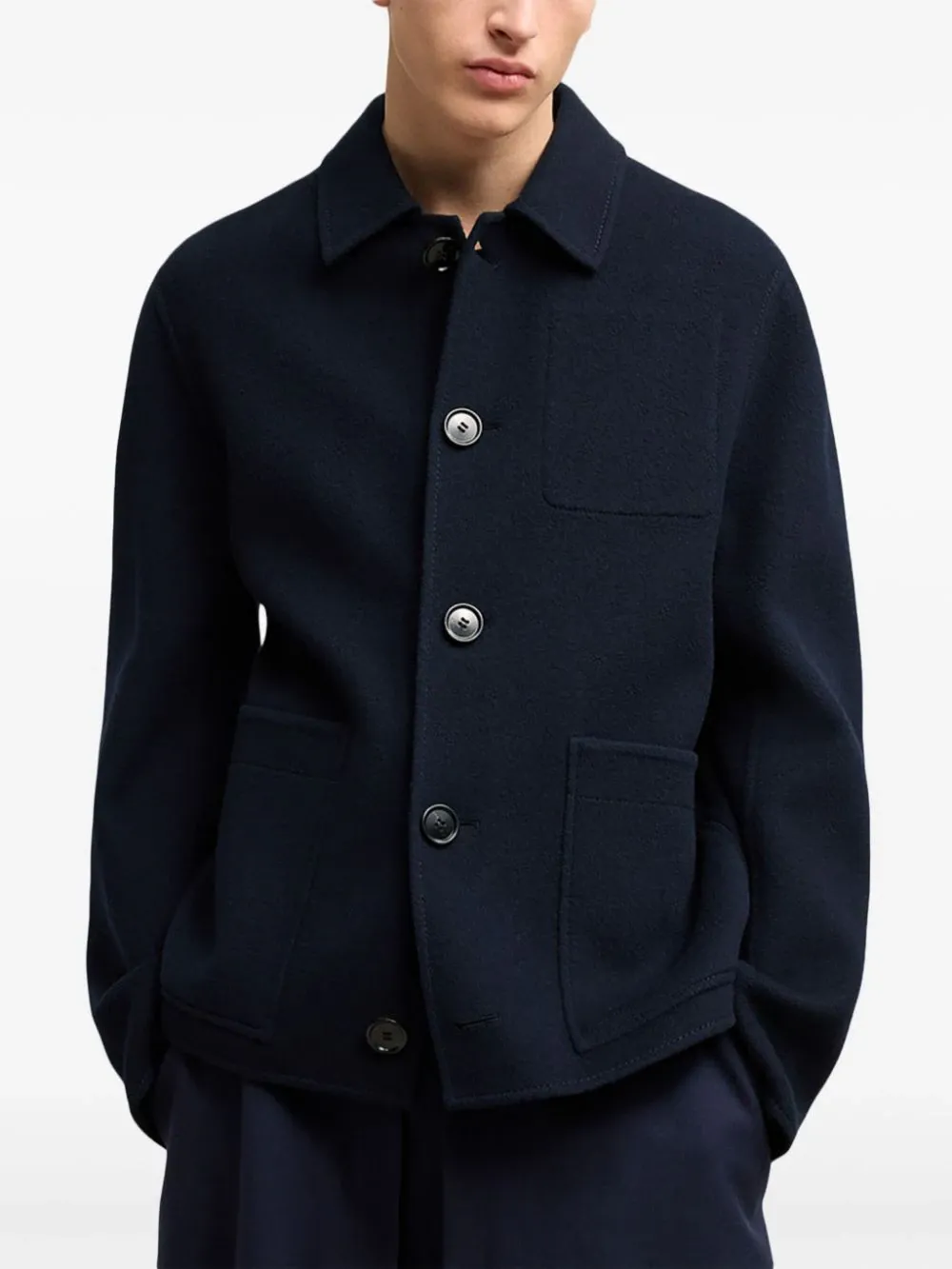 Boxy Buttoned Jacket