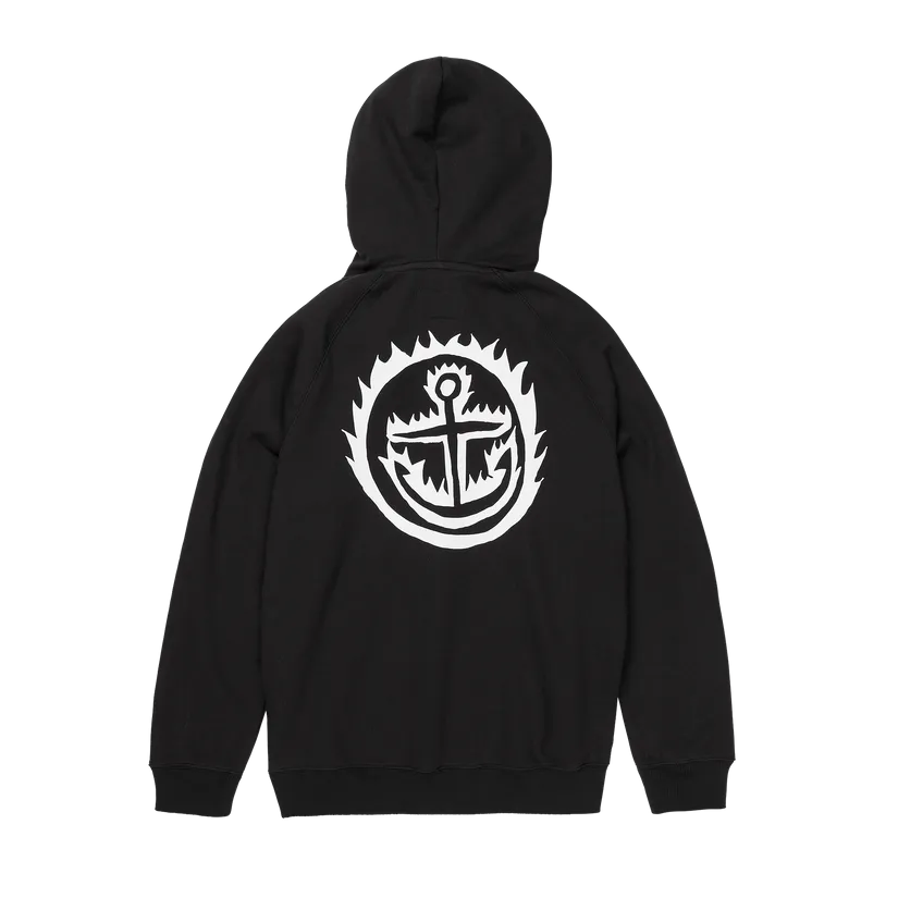 Captain Fin Men's Downward Spiral Hoodie - Black