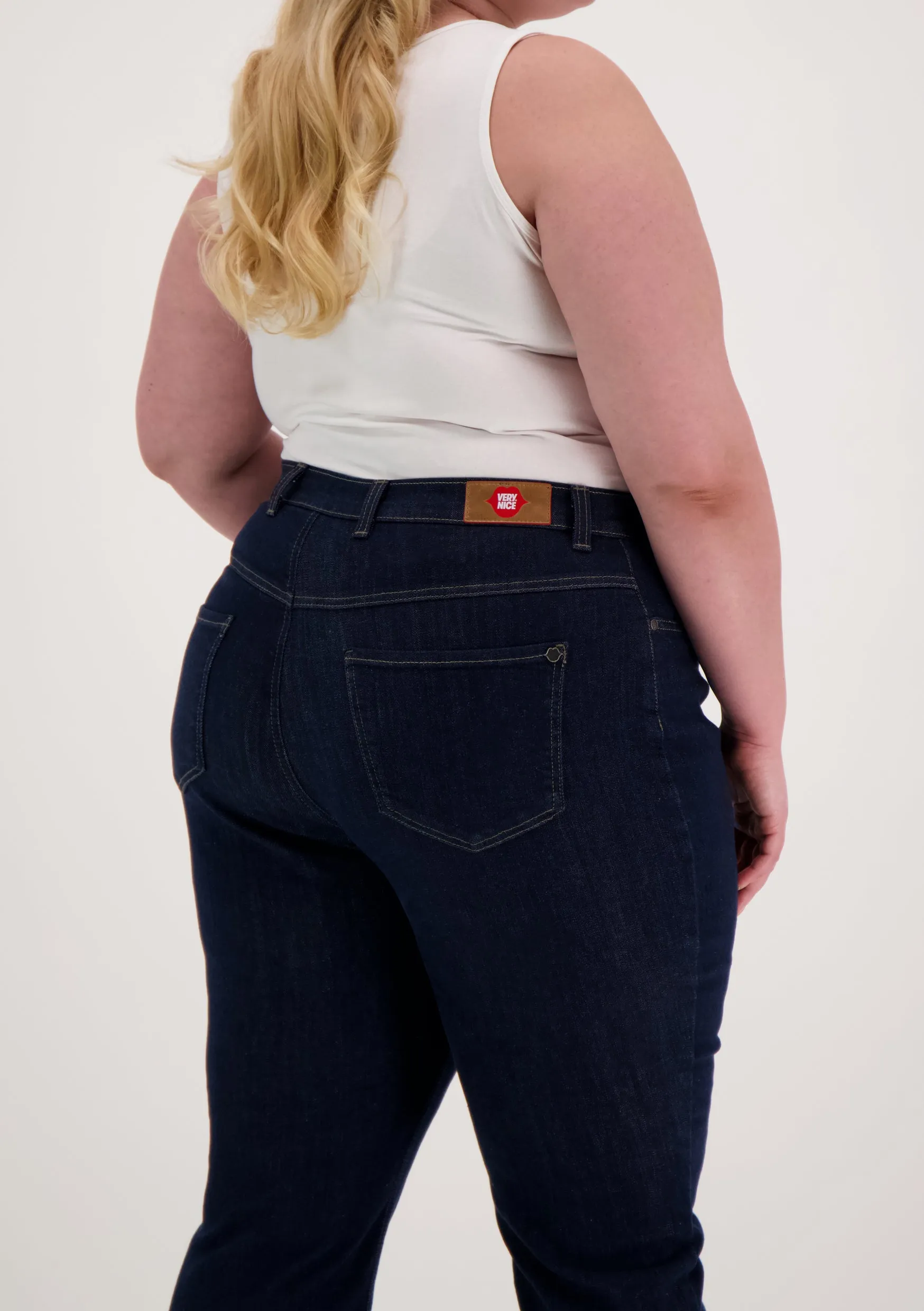 Caramel  High Waist Dark Blue