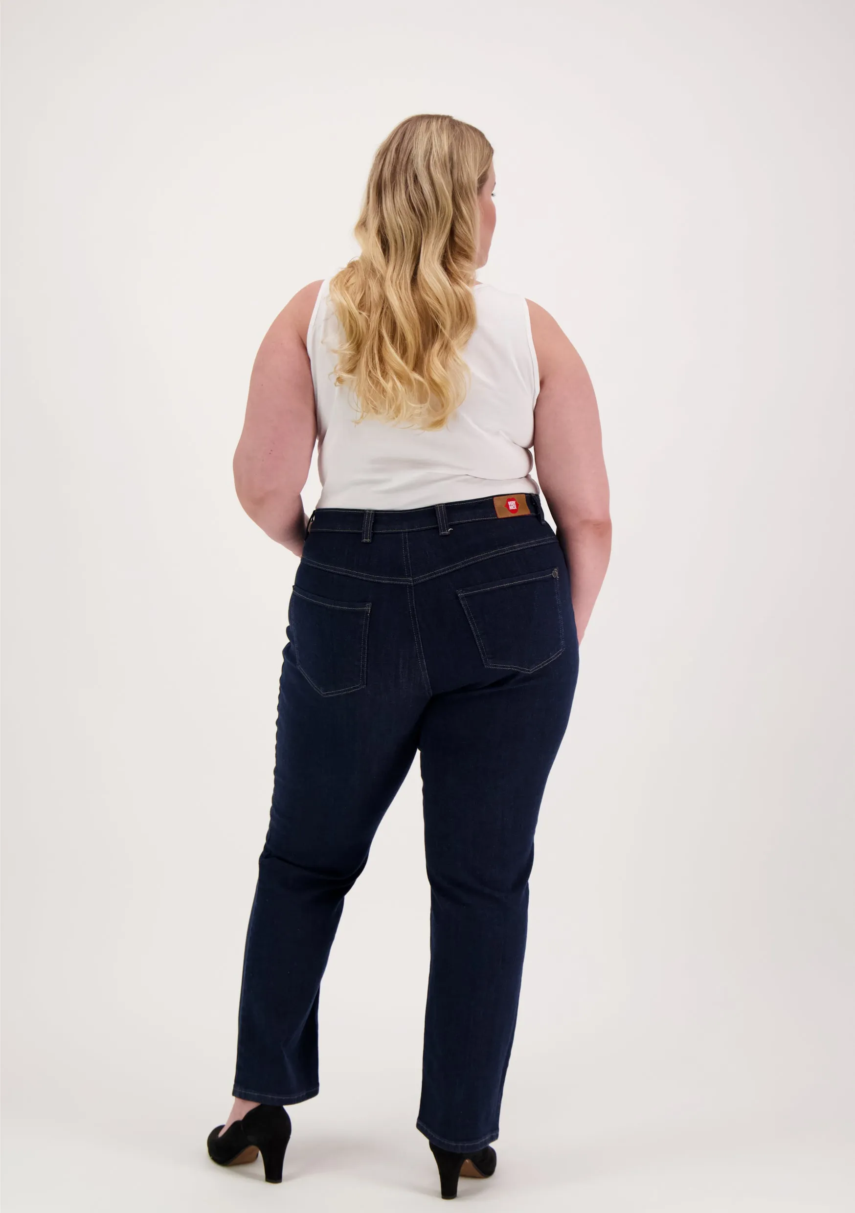 Caramel  High Waist Dark Blue