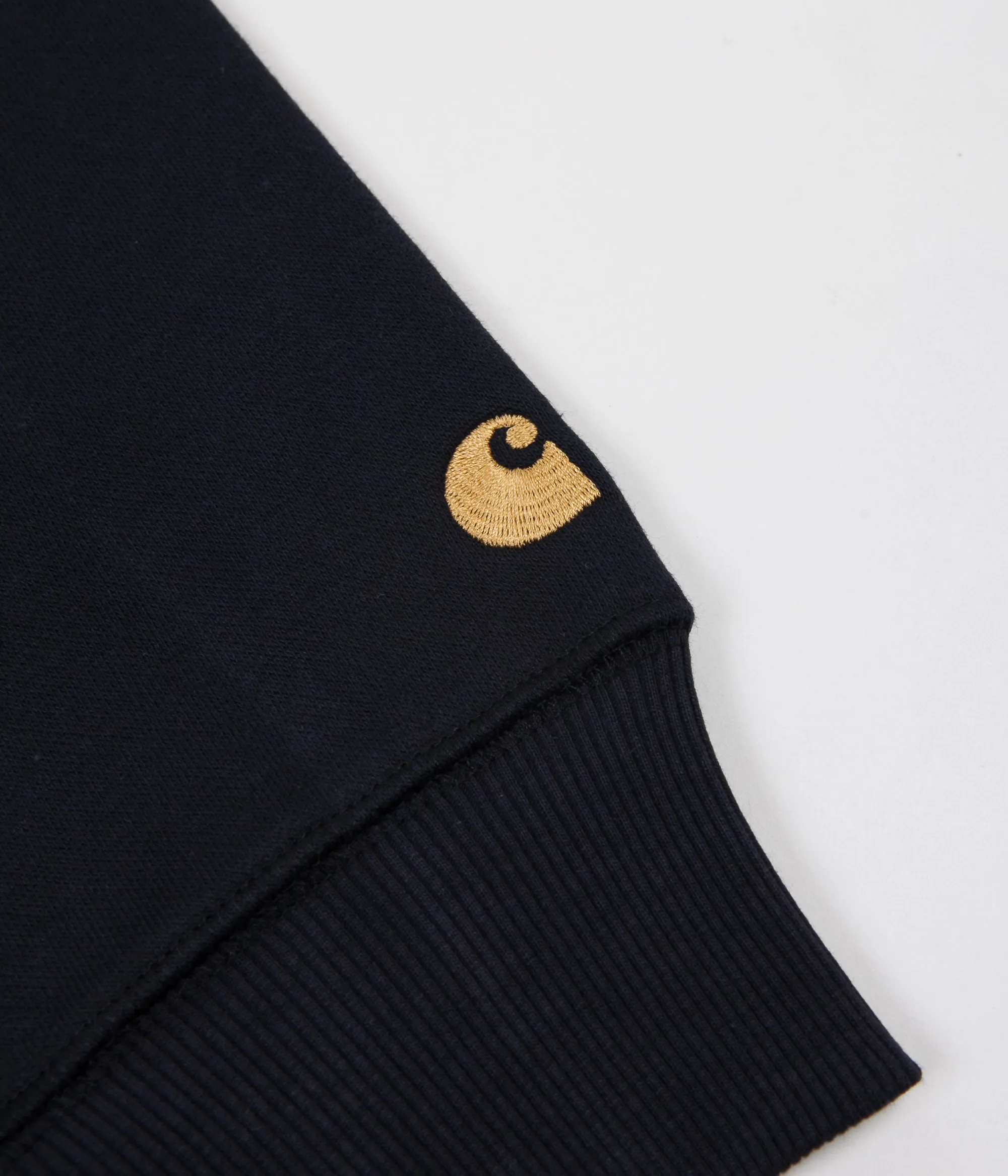 Carhartt Chase Crewneck Sweatshirt - Dark Navy / Gold