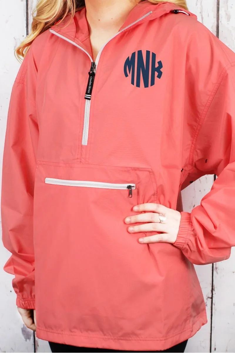 Charles River Lightweight Rain Pullover, Coral *Customizable! (Wholesale Pricing N/A)