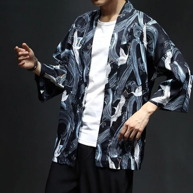 Chemise kimono grue