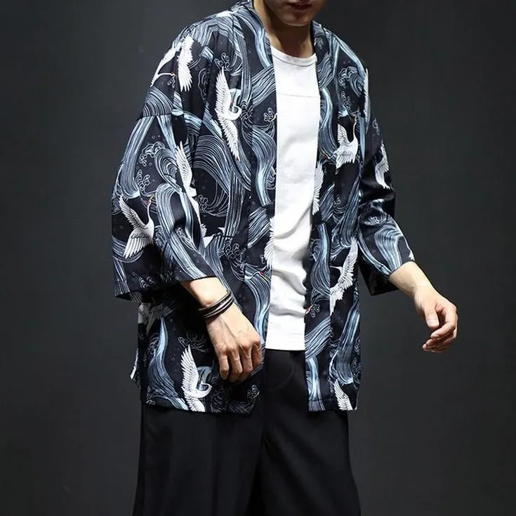 Chemise kimono grue