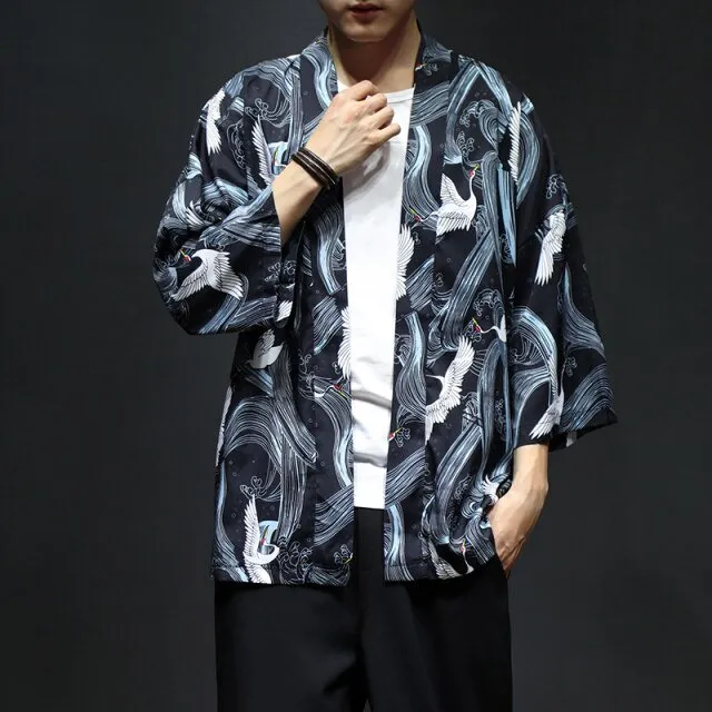 Chemise kimono grue