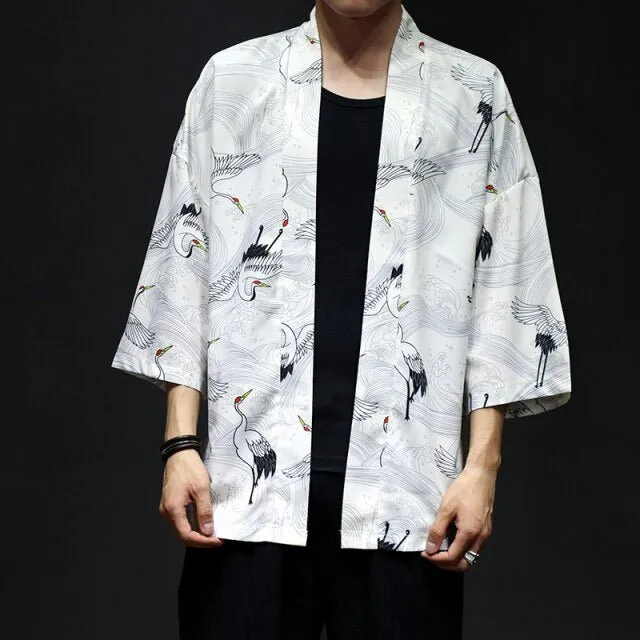 Chemise kimono grue
