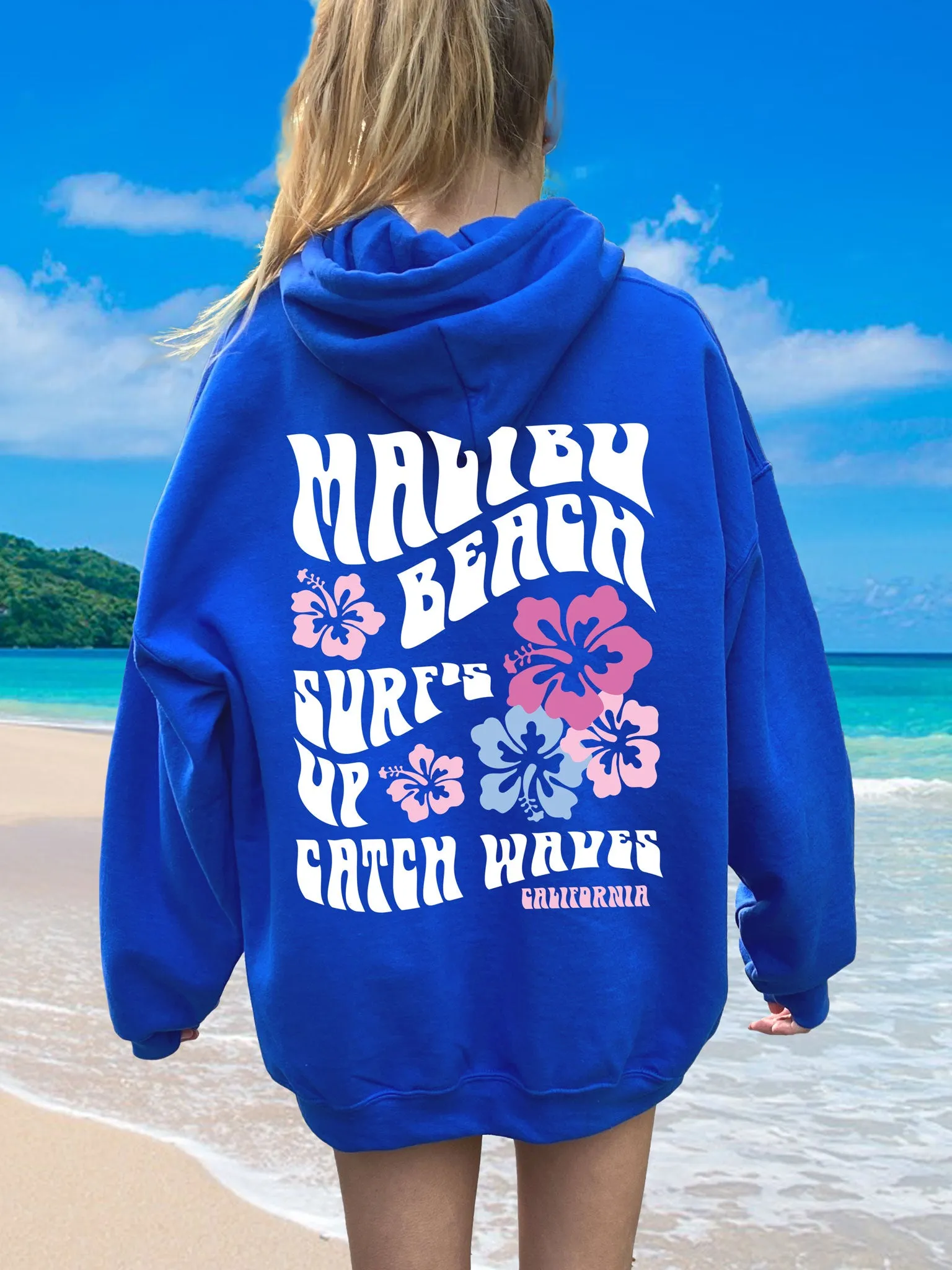 Coconut Girl Hoodie - Malibu Beach Surf Hoodie