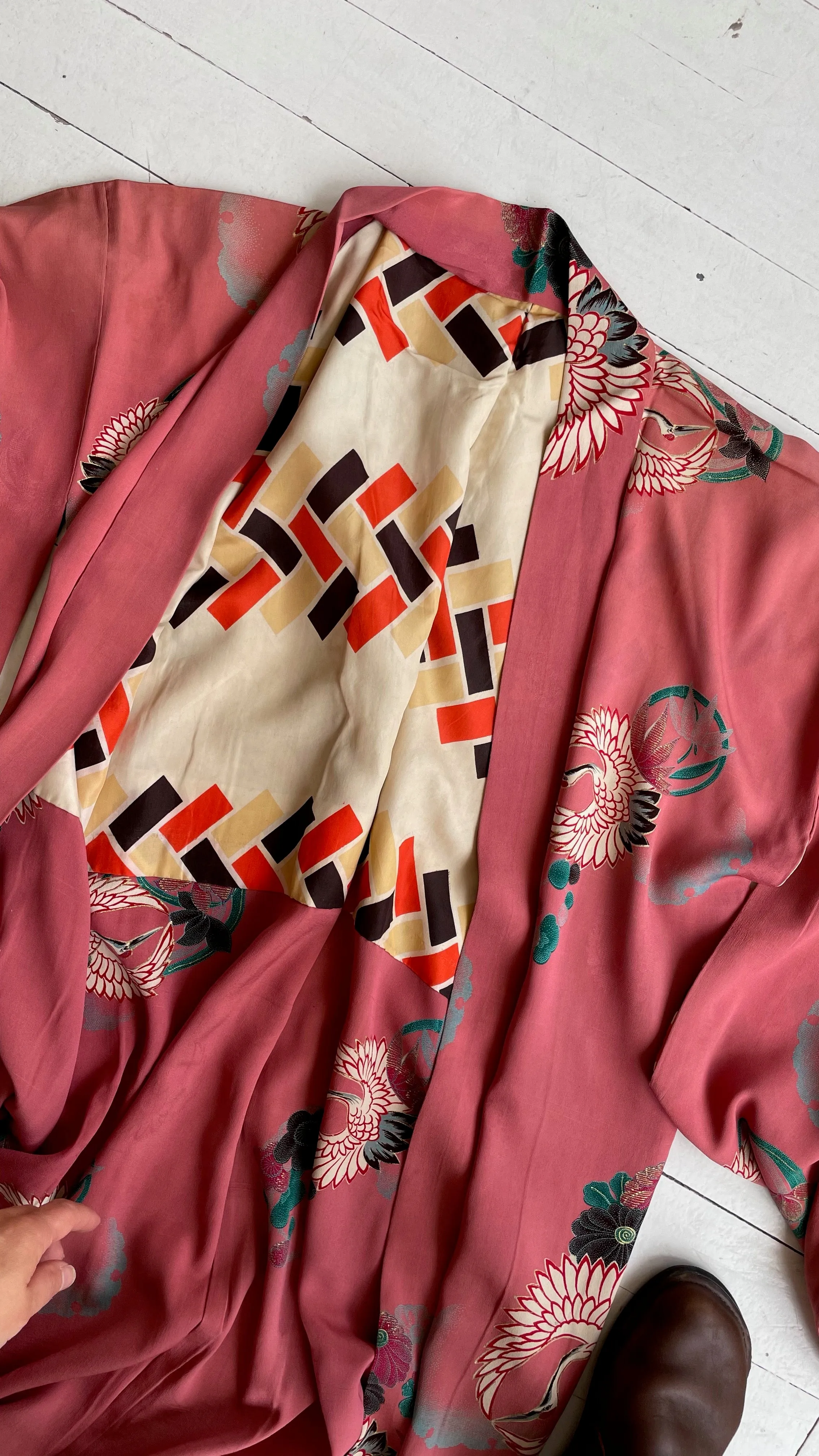Cranes in Flight Antique Haori