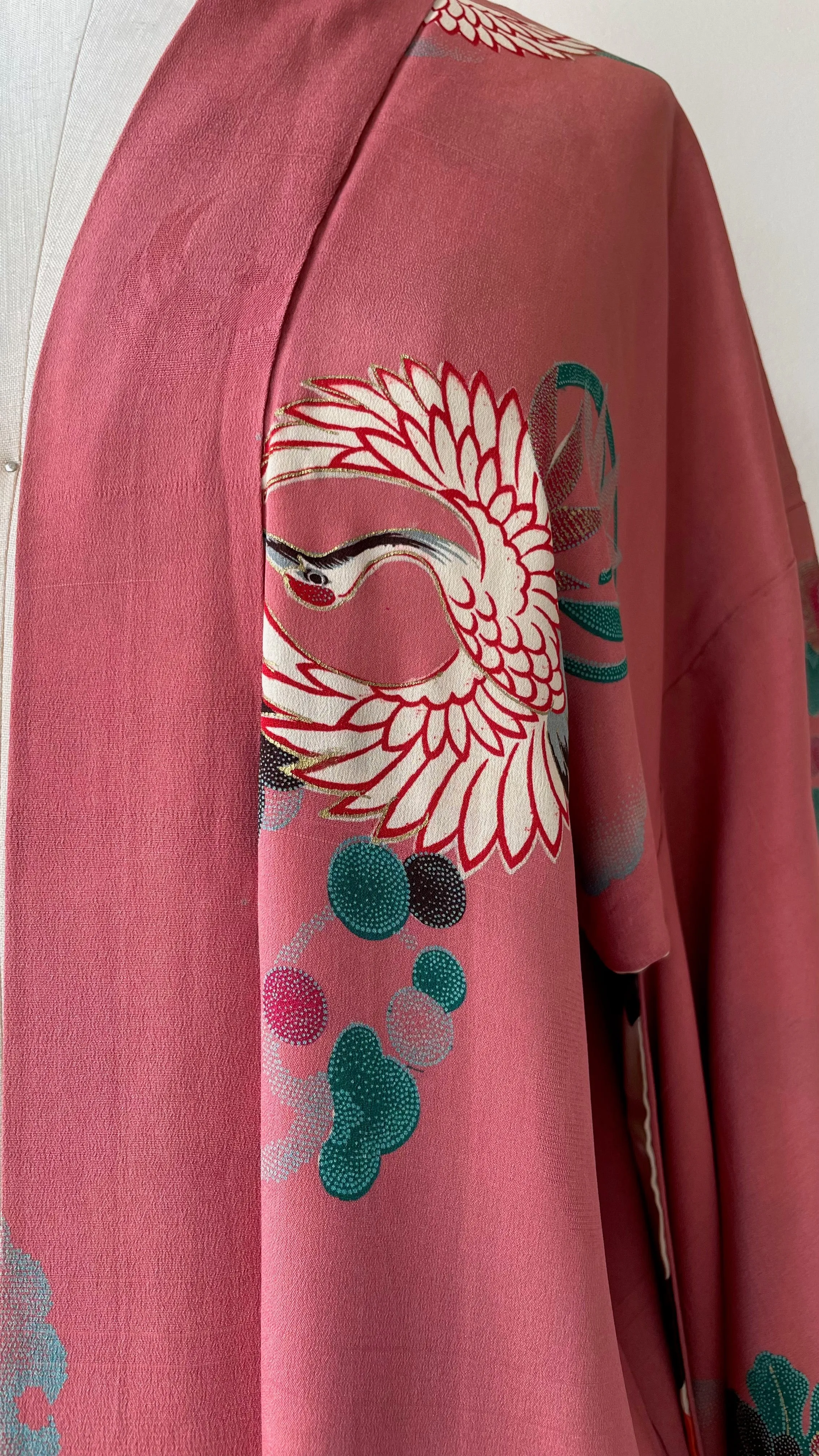 Cranes in Flight Antique Haori