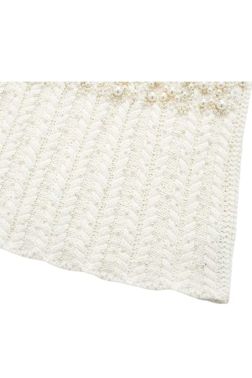 ‘Diana’ Beaded Pearl-Embellished Knitted Vest Top