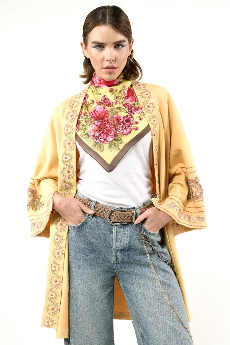 Embellished French Terry: Golden