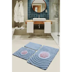 Floria - Blue  Bath Mat