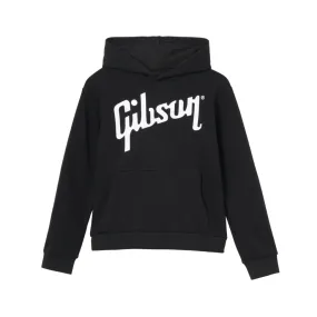 Gibson Kid's Logo Pullover Hoodie - Black XS