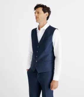 Gilet ville aspect brillant bleu