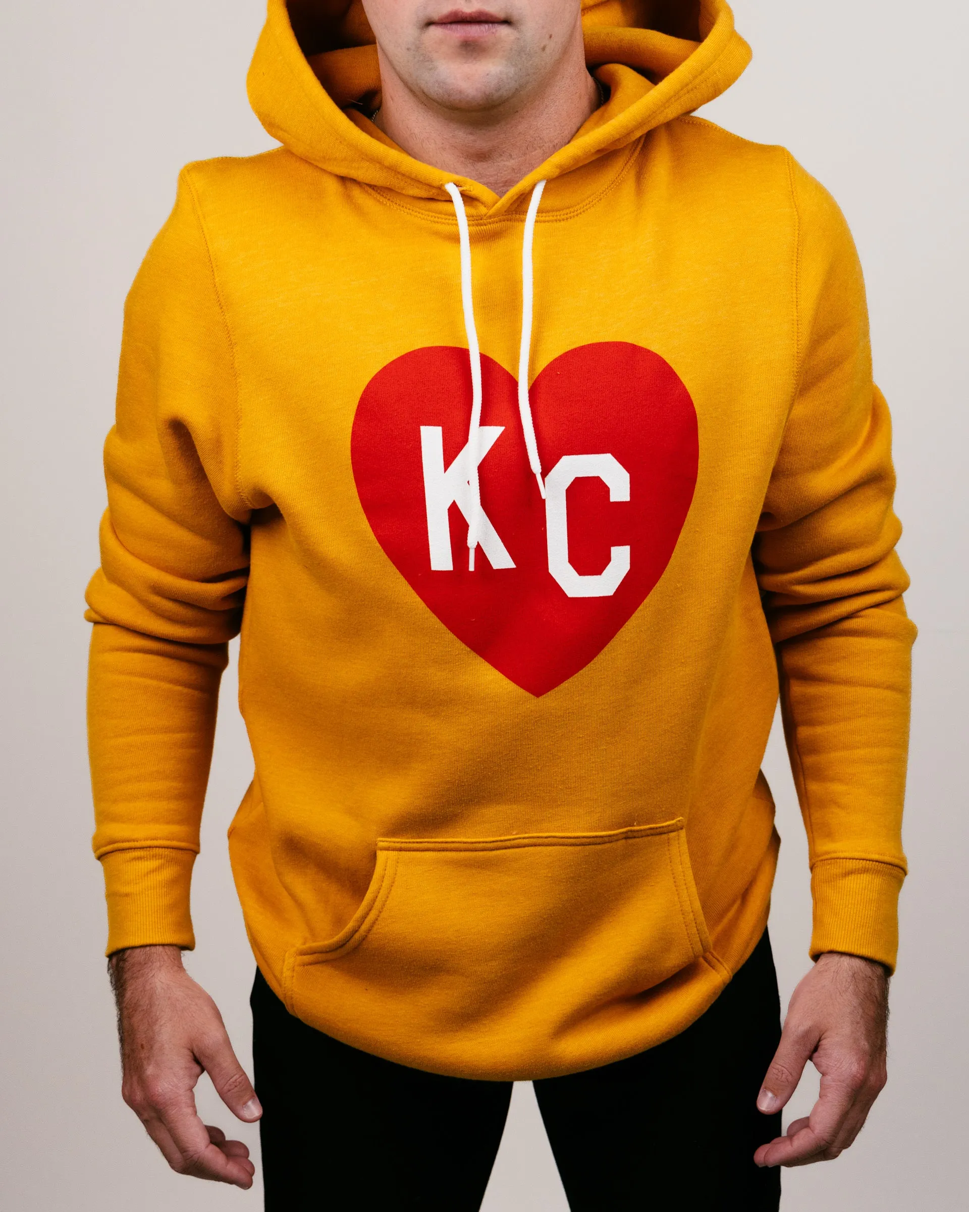 Gold & Red KC Heart Hoodie