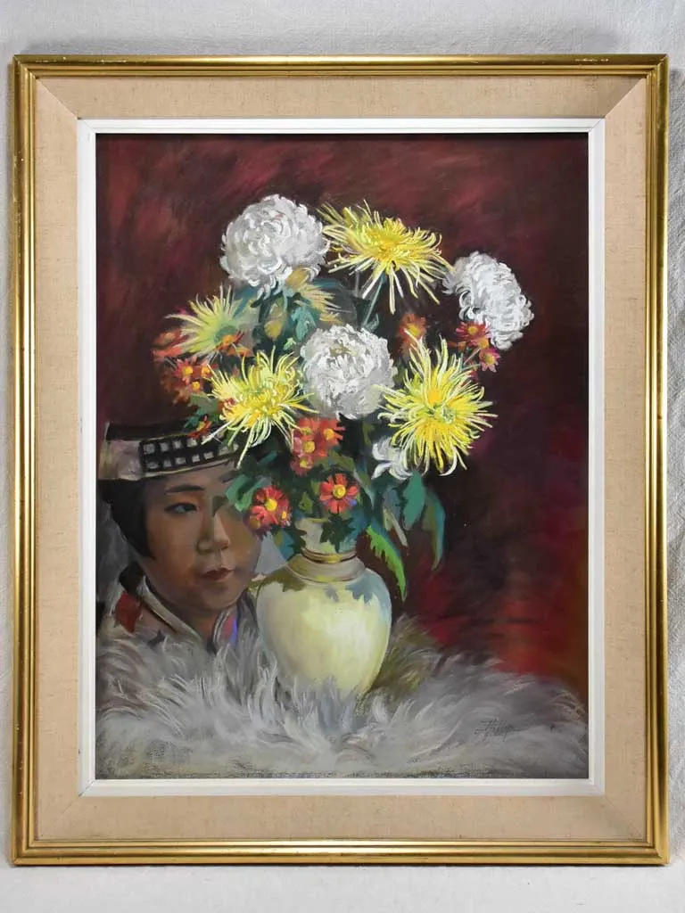 Gouache floral still life - Laure Alexandre Phlip (1910-1999) 25¼" x 30¾"