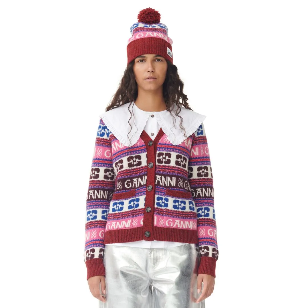Graphic Wool Beanie (Multicolour)