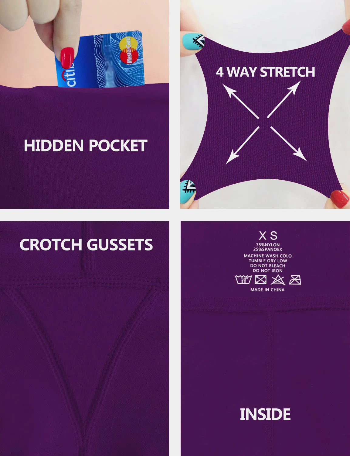 High Waist Biking Pants eggplantpurple_Biking