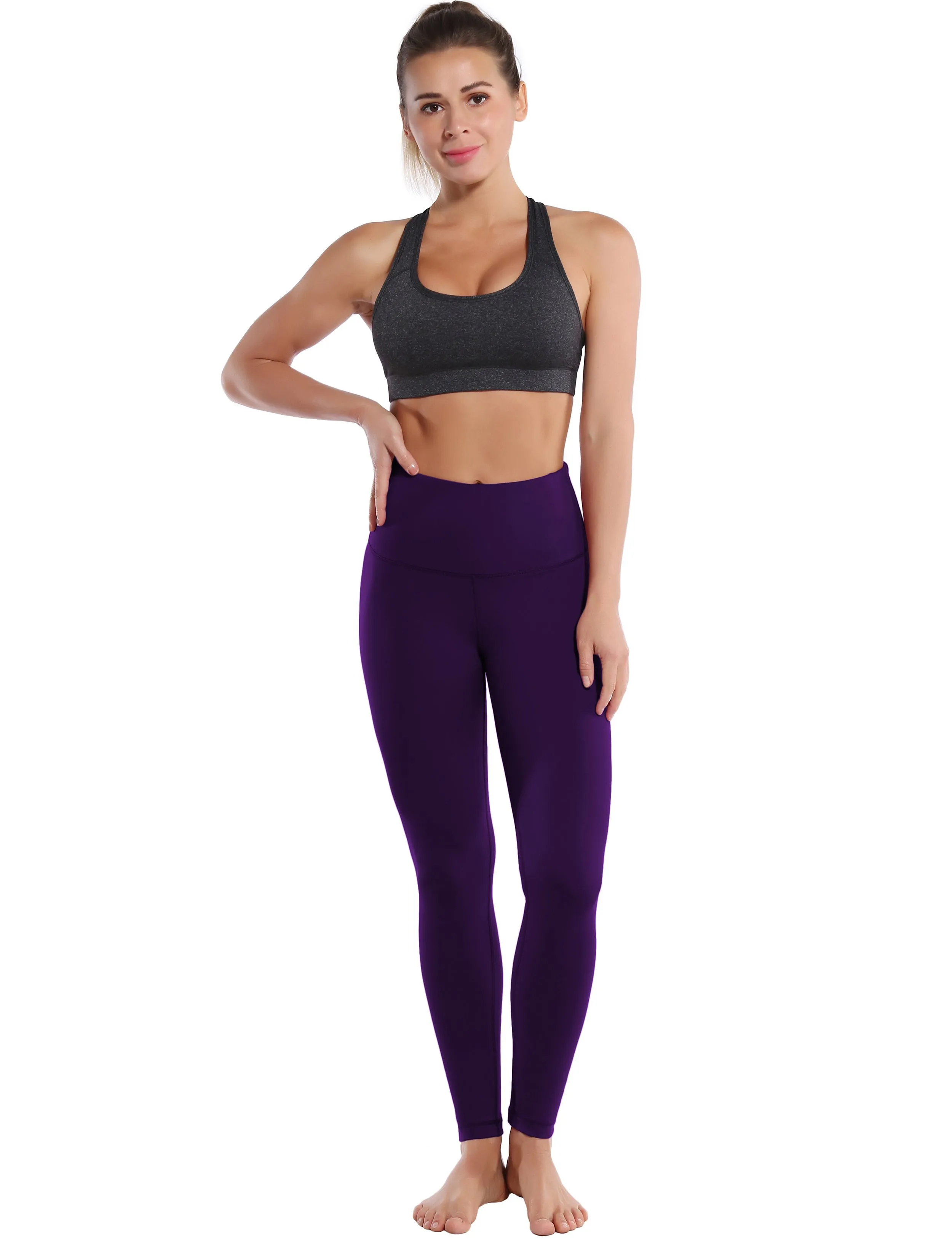 High Waist Biking Pants eggplantpurple_Biking