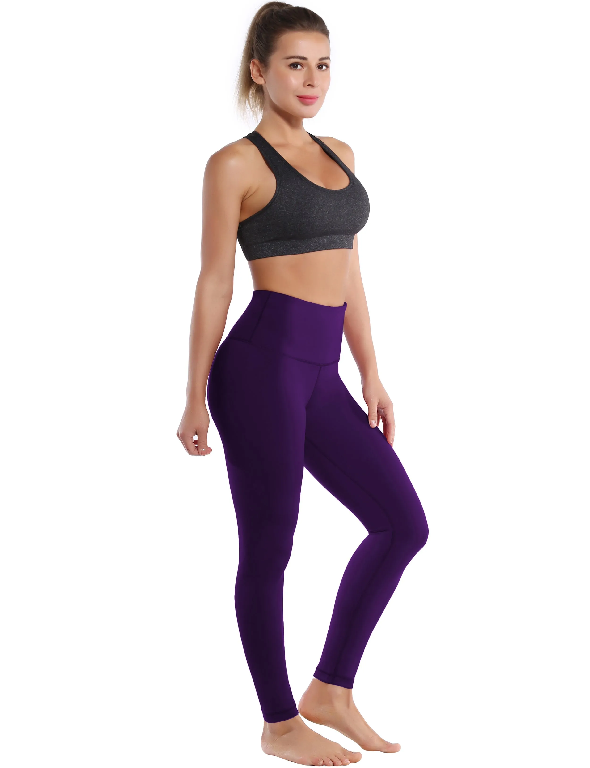 High Waist Biking Pants eggplantpurple_Biking