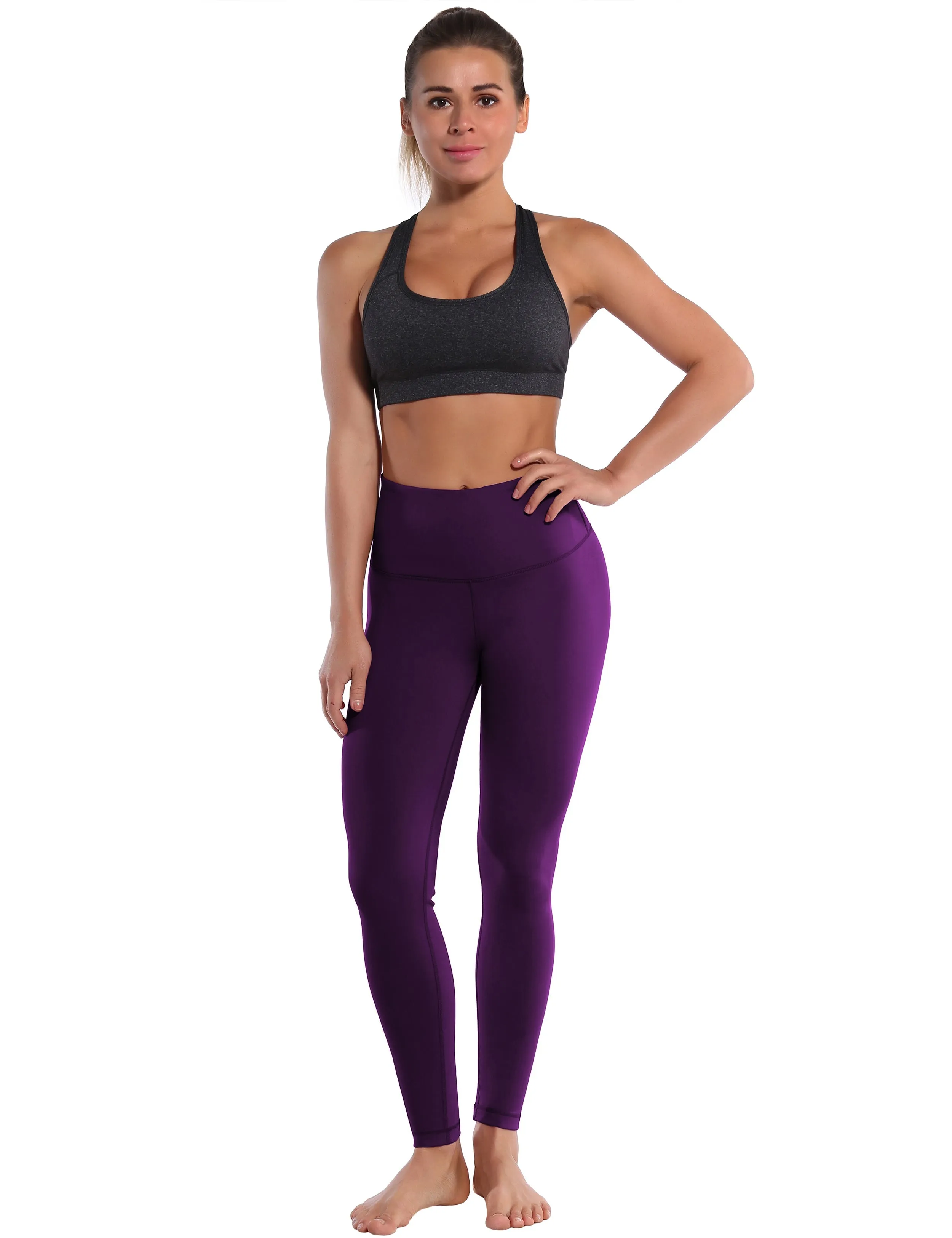 High Waist Plus Size Pants plum_Plus Size