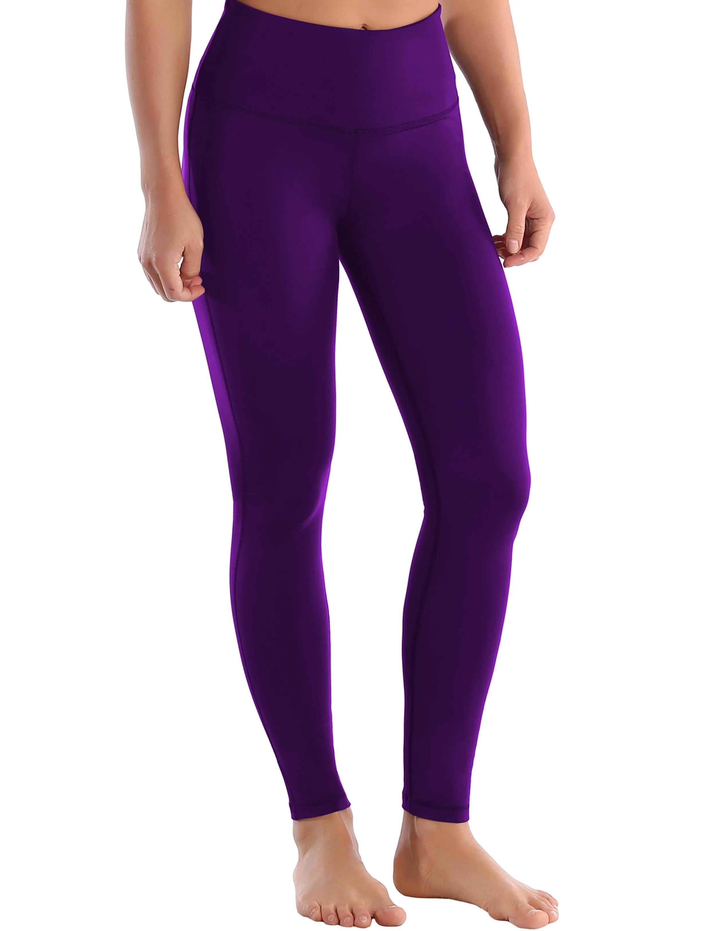 High Waist Side Line Jogging Pants eggplantpurple_Jogging