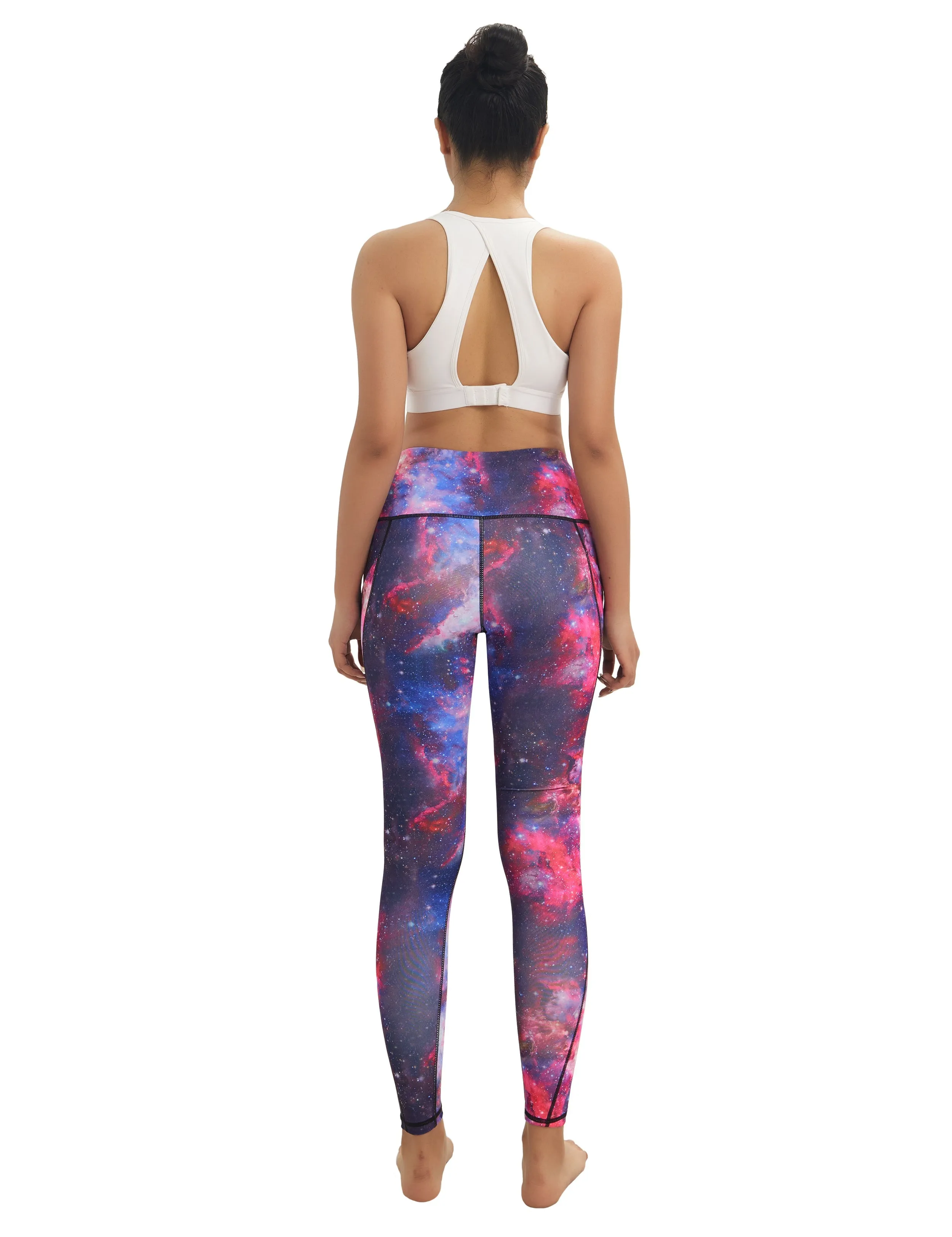 High Waist Side Pockets Jogging Pants galaxy_Jogging